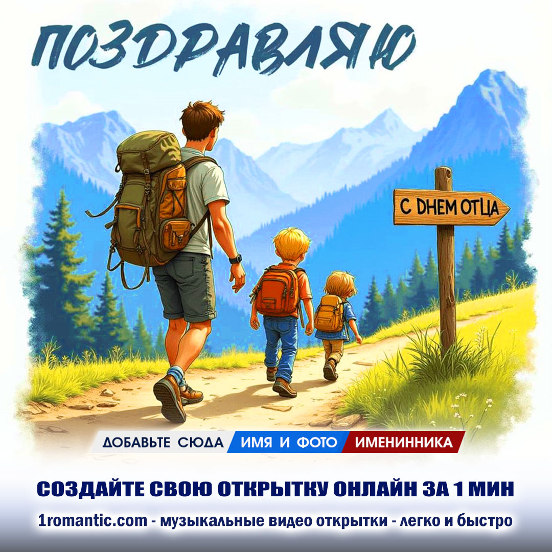 Открытка папе с днем отца