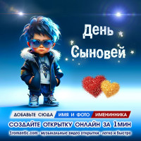 Поздравительная открытка день сыновей