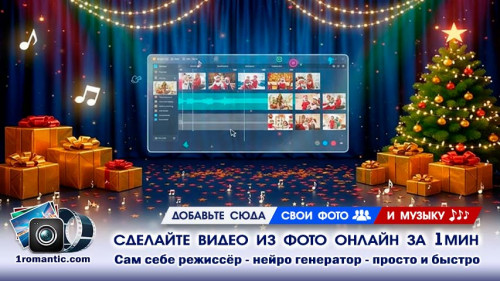 Сделать новогодний видеоклип из фото